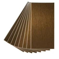 Aspect Metal™ Brushed Bronze Peel-And-Stick Backsplash, 3 X 6, Package Of 8