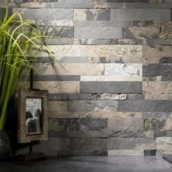 Aspect Stone Peel And Stick Backsplash In Medley Slate, 6-In X 24-In -Camebridge Shop 124220 w DetailedProductView7 Lg