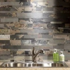 Aspect Stone Peel And Stick Backsplash In Medley Slate, 6-In X 24-In -Camebridge Shop 124220 w DetailedProductView8 Lg
