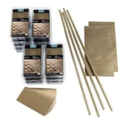 Aspect Metal 3x6 Short Grain Champagne Backsplash Kit