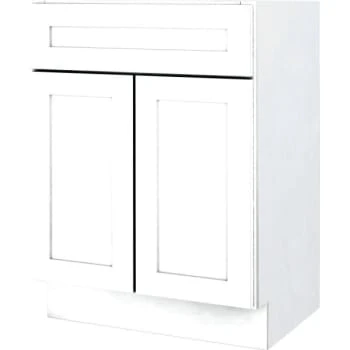Seasons® 27w X 34-1/2h X 24"d White Shaker Base Cabinet 3 Seasons® 27w X 34-1/2h X 24"d White Shaker Base Cabinet