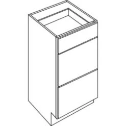 Cnc Cabinetry 18" W Vanity Drawer Base Cabinet, Country Oak