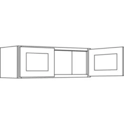 Cnc Cabinetry 30" W X 18" H Wall Cabinet, Country Oak