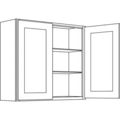 Cnc Cabinetry 24" W X 30" H 2 Door Wall Cabinet, Country Oak