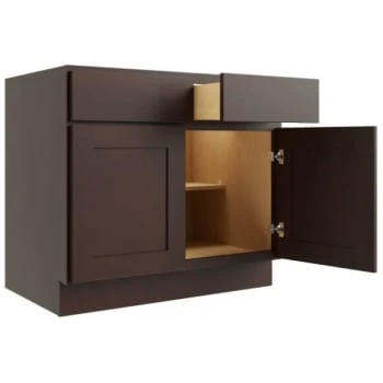 Cnc Cabinetry 30" W 2 Drawer 2 Door Base Cabinet, Luxor Espresso 3 Cnc Cabinetry 30" W 2 Drawer 2 Door Base Cabinet, Luxor Espresso