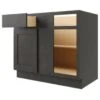 Cnc Cabinetry Luxor 33 X 34.5 In. Right Blind Base Cabinet (Smoky Grey) -Camebridge Shop 191436 w MainProductImage Lg