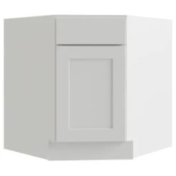 Cnc Cabinetry 32 X 34.5 In. Luxor Left Diagonal Corner Sink Base Cabinet (White)