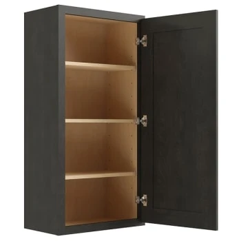 Cnc Cabinetry Luxor Smoky Grey Wall Cabinet 12w X 42h 3 Cnc Cabinetry Luxor Smoky Grey Wall Cabinet 12w X 42h