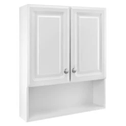 GENERIC 23-1/8 W X 27-7/8 Inch H Framed Surface-Mount Bathroom White Medicine Cabinet