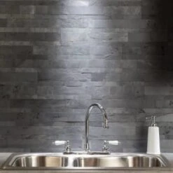 Aspect Stone 6-In X 24-In Stone Peel And Stick Backsplash In Charcoal Slate 40 Aspect Stone 6-In X 24-In Stone Peel And Stick Backsplash In Charcoal Slate -Camebridge Shop 214059 w CompositeImage Lg