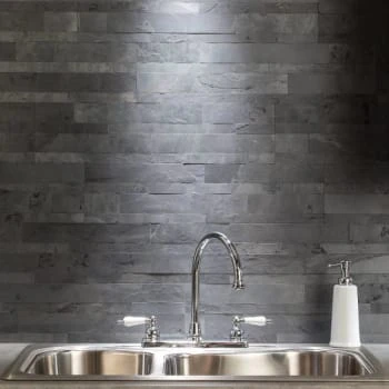 Aspect Stone 6-In X 24-In Stone Peel And Stick Backsplash In Charcoal Slate 21 Aspect Stone 6-In X 24-In Stone Peel And Stick Backsplash In Charcoal Slate - Image 19