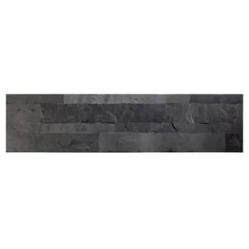 Aspect Stone 6-In X 24-In Stone Peel And Stick Backsplash In Charcoal Slate 3 Aspect Stone 6-In X 24-In Stone Peel And Stick Backsplash In Charcoal Slate