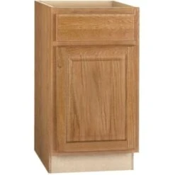 Rsi Home Products Base Cabinet With Drawer Glides In Oak, 18 X 34.5 X 24 In.