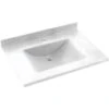 Swan® White Contour Solid Surface Single Bowl Vanity Top 22" X 31" -Camebridge Shop 240347 WebOnly Lg