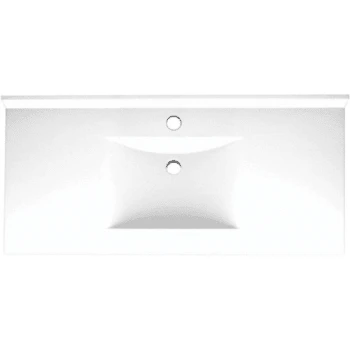 Swan® White Contour Solid Surface Single Bowl Vanity Top 22" X 43" 3 Swan® White Contour Solid Surface Single Bowl Vanity Top 22" X 43"