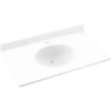 Swan® White Ellipse Solid Surface Single Bowl Vanity Top 22" X 37" 1 Swan® White Ellipse Solid Surface Single Bowl Vanity Top 22" X 37" -Camebridge Shop 240377 w MainProductImage BUS Lg