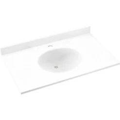 Swan® Bisque Ellipse Solid Surface Single Bowl Vanity Top 22" X 43"