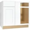 Hampton Bay Shaker Satin White Stock Assembled Blind Base Corner Kitchen Cabinet 2 Hampton Bay Shaker Satin White Stock Assembled Blind Base Corner Kitchen Cabinet -Camebridge Shop 280096 MainProductImage Lg
