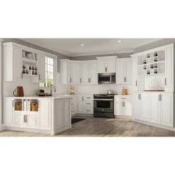 Hampton Bay Hampton Satin Wh Raised Pnl Base Kitchen Cbnt W/ Drawer Glides 12 Hampton Bay Hampton Satin Wh Raised Pnl Base Kitchen Cbnt W/ Drawer Glides -Camebridge Shop 285557 DetailedProductView3 Lg