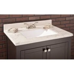 Modular Vanity Tops 31 X 22 Artic Stone Cultured Marble Vanity Top And Bowl -Camebridge Shop 291691 v DetailedProductView2 Lg
