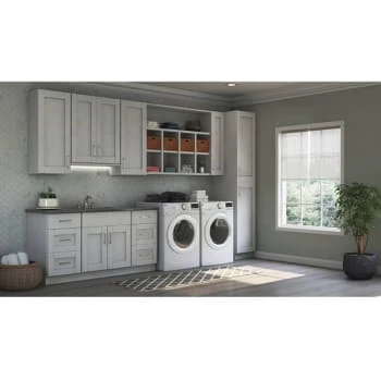 Hampton Bay Dove Gray Shaker Base Cabinet, 21x34.5x24 " W/ Drawer Glides 4 Hampton Bay Dove Gray Shaker Base Cabinet, 21x34.5x24 " W/ Drawer Glides - Image 2