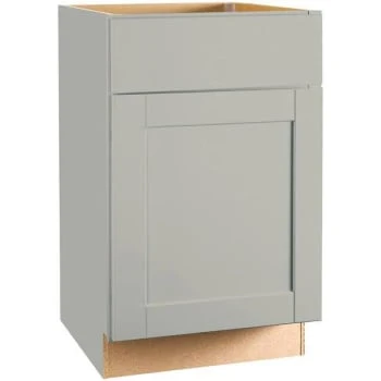 Hampton Bay Dove Gray Shaker Base Cabinet, 21x34.5x24 " W/ Drawer Glides 3 Hampton Bay Dove Gray Shaker Base Cabinet, 21x34.5x24 " W/ Drawer Glides