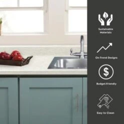 Hampton Bay Wilsonart Laminate Countertop 10 ' Textured Wh Cascade -Camebridge Shop 299778 DetailedProductView3 Lg