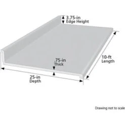 Hampton Bay Wilsonart Laminate Countertop 10 ' Textured Wh Cascade -Camebridge Shop 299778 DetailedProductView5 Lg