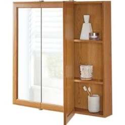 Home Decorators Collection Oak Tri-View Medicine Cabinet, 30-1/4w X 29h "