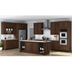 Hampton Bay Hampton Assembled 9x34.5x24" Base Kitchen Cabinet "cognac 12 Hampton Bay Hampton Assembled 9x34.5x24" Base Kitchen Cabinet "cognac -Camebridge Shop 324447 DetailedProductView3 Lg