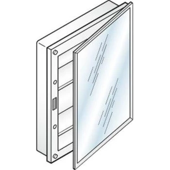 16w X 20"h Recessed Beveled Edge Mirrored Medicine Cabinet With Polystyrene Body 4 16w X 20"h Recessed Beveled Edge Mirrored Medicine Cabinet With Polystyrene Body - Image 2