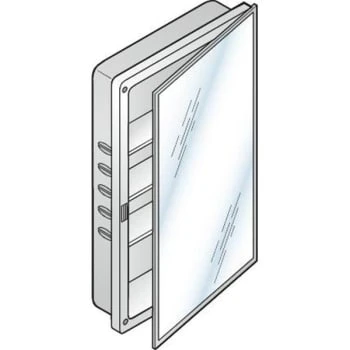 16"w X 26"h Recessed Mirrored Medicine Cabinet With Steel Body And Shelves 4 16"w X 26"h Recessed Mirrored Medicine Cabinet With Steel Body And Shelves - Image 2