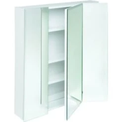 Zenith 24w X 26" Surface Mount Beveled Tri-View Mirrored Medicine Cabinet