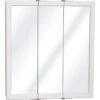 Zenith 30w X 26" Surface Mount White Tri-View Wood Mirrored Medicine Cabinet 1 Zenith 30w X 26" Surface Mount White Tri-View Wood Mirrored Medicine Cabinet -Camebridge Shop 404443 v FrontView straighton Lg