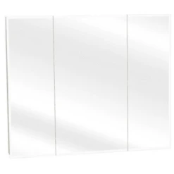 Zenith 36 W X 30 In H Surface-Mount Tri-View Bevel Mirror Medicine Cabinet