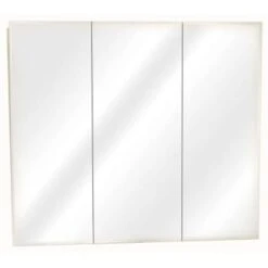 Zenith 48 W X 30 In H Surface-Mount Tri-View Bevel Mirror Medicine Cabinet