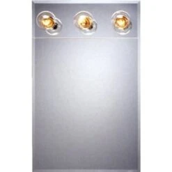 Zenith 18w X 30"h 3 Light Surface Steel Medicine Cabinet With Beveled Mirror