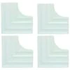 MirrEdge™ Dove White Contemporary Corner Plates, Package Of 40 -Camebridge Shop 420579 WebOnly Lg