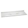 Design House® 61 X 22 Solid White Marble Vanity Top And Double Bowl, Widespread -Camebridge Shop 595651 WebOnly Lg