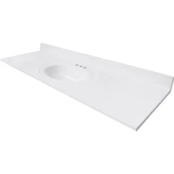 Design House® 61 X 22 Solid White Cultured Marble Vanity Top