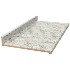 VT Industries 12' Tempo Kitchen In White Juparana, Slab